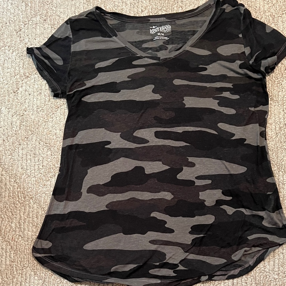 Lucky Brand Black Camo Tee